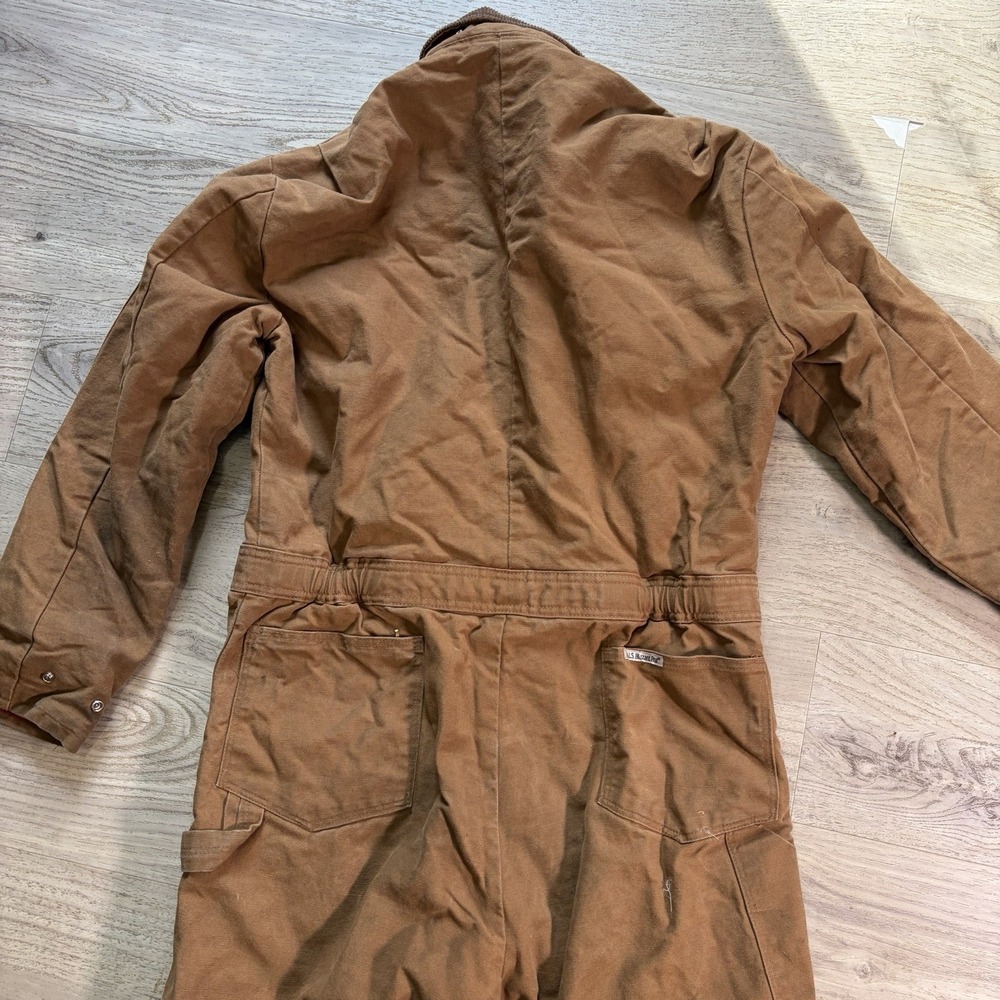 Vtg Walls Coveralls Brown Blizzard Puff Insulated Workwear Mens Sz Large Reg - Picture 13 of 15